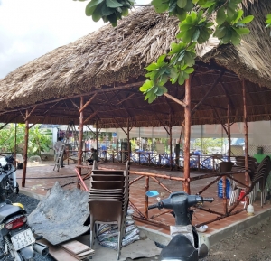 THI CÔNG MÁI LÁ CAFE SÂN VƯỜN - ML004